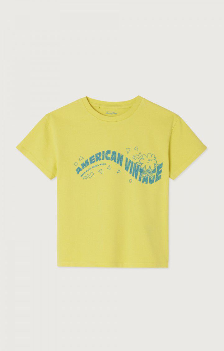 American Vintage T-shirt Enfant Fizvalley - ANANAS VINTAGE 12 Manches Courtes Jaune - E24