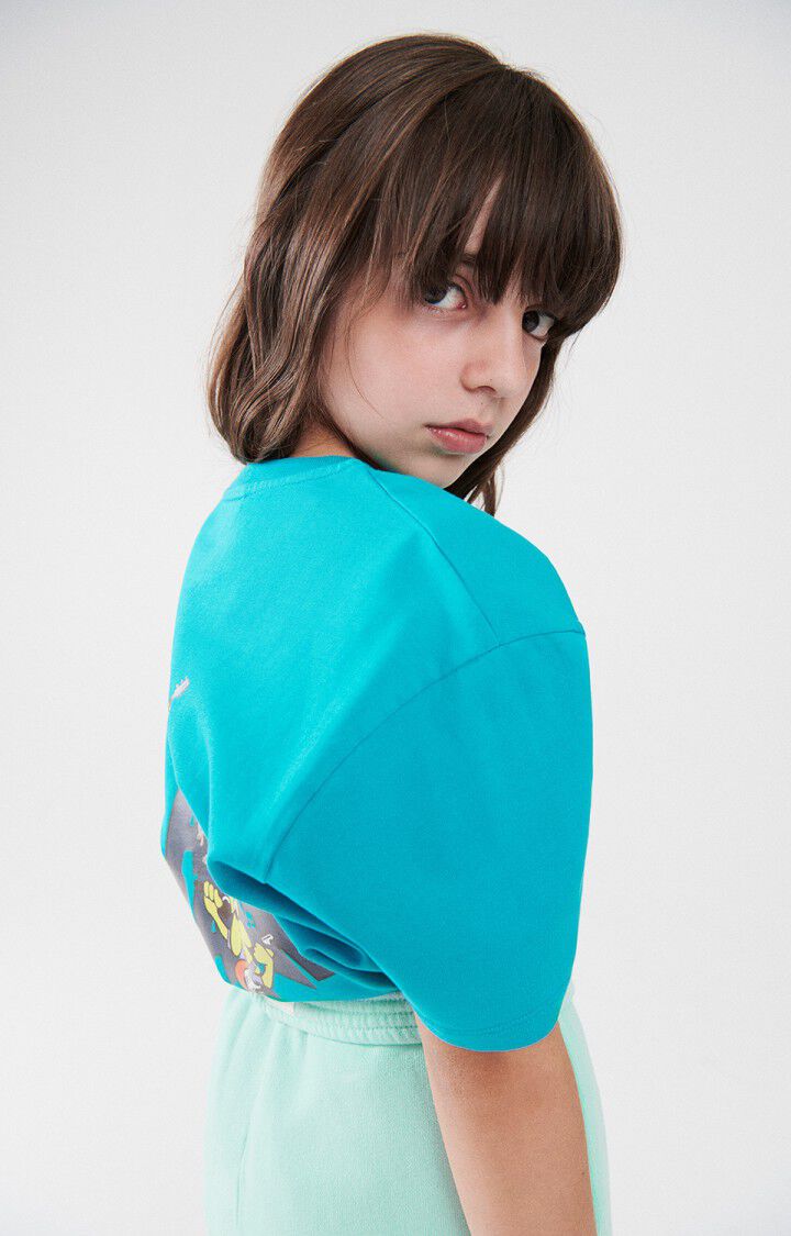 American Vintage T-shirt Enfant Fizvalley - AQUATIQUE VINTAGE 12 Manches Courtes Bleu - H24