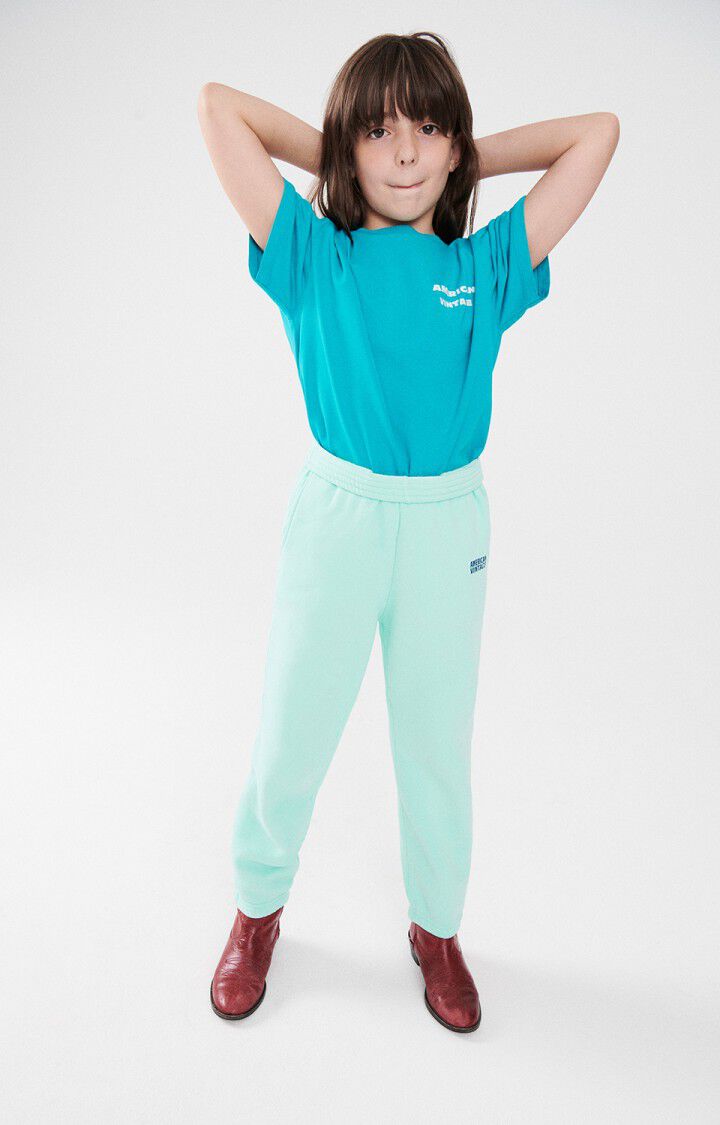 American Vintage T-shirt Enfant Fizvalley - AQUATIQUE VINTAGE 12 Manches Courtes Bleu - H24