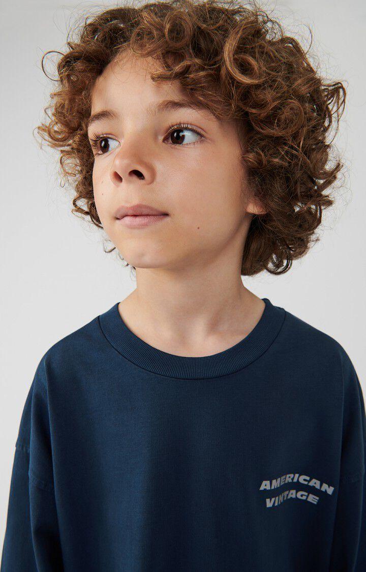 American Vintage T-shirt Enfant Fizvalley - ASTRE VINTAGE 33 Manches Longues Bleu - E25