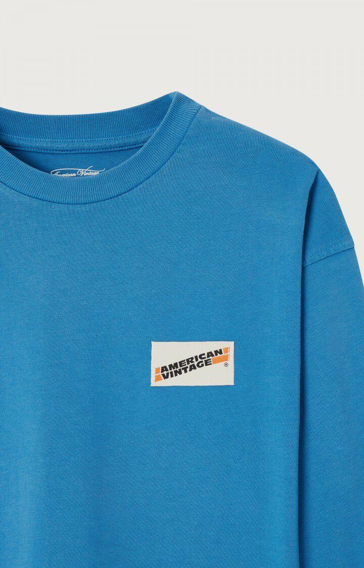 American Vintage T-Shirt Enfant Fizvalley - ATLANTIDE VINTAGE Manches Longues Bleu - H22B