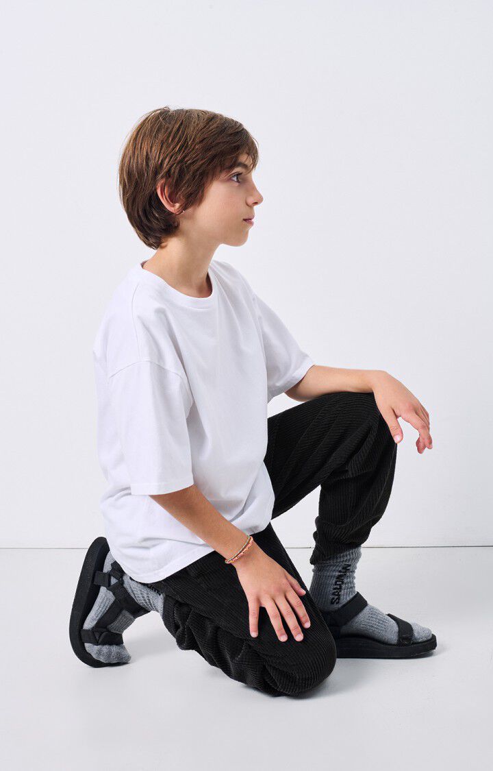 American Vintage T-shirt Enfant Fizvalley - BLANC 12 Manches Courtes Blanc - E25