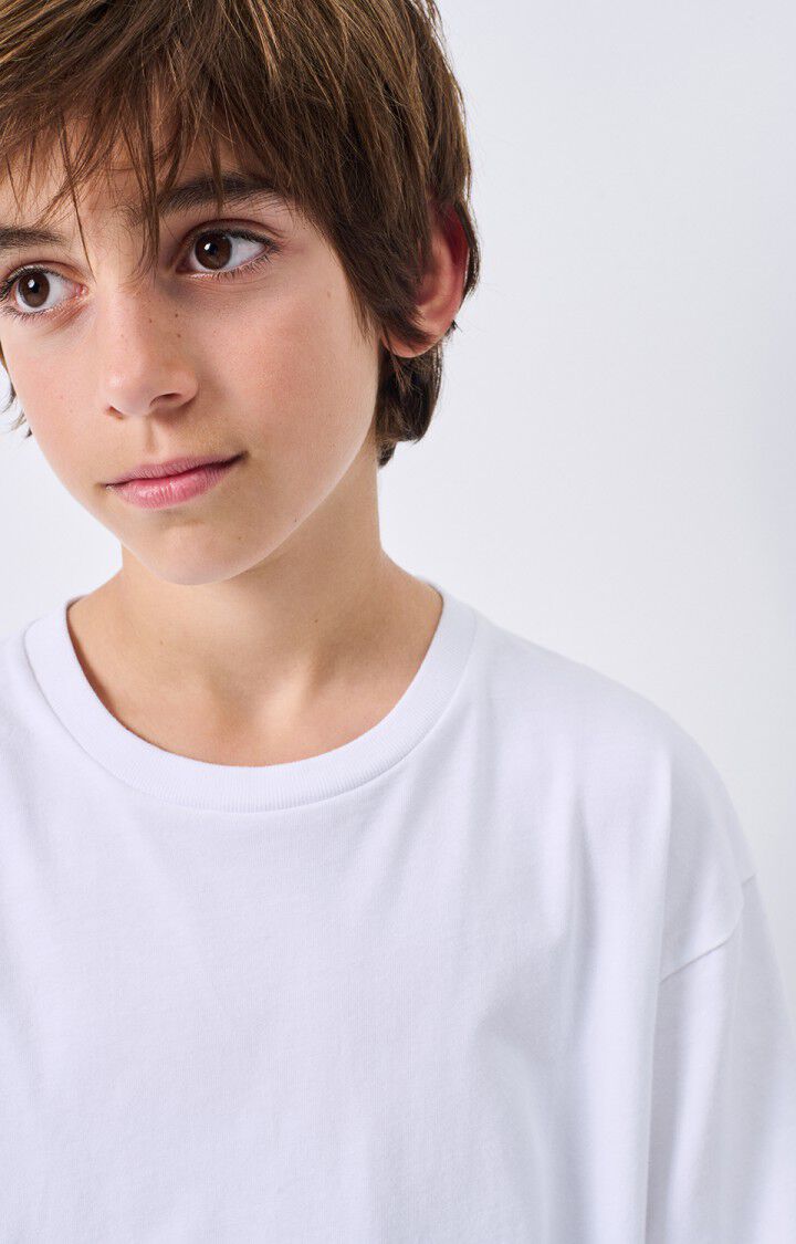 American Vintage T-shirt Enfant Fizvalley - BLANC 12 Manches Courtes Blanc - E25