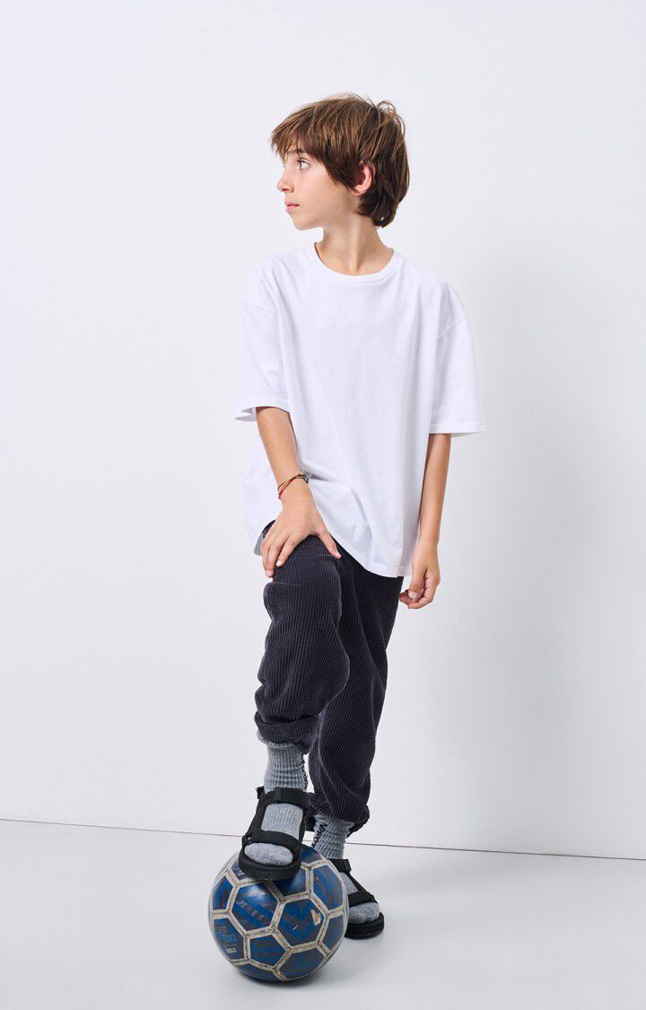 American Vintage T-shirt Enfant Fizvalley - BLANC 12 Manches Courtes Blanc - E25