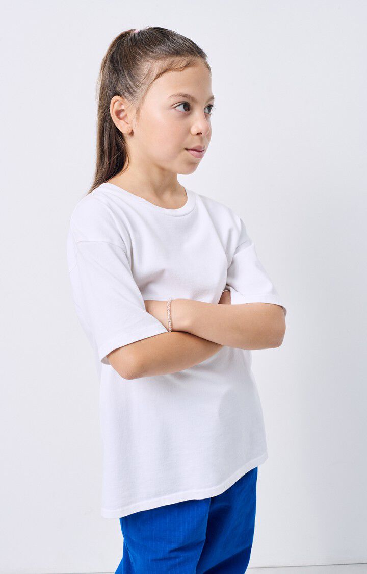 american vintage T-shirt enfant Fizvalley - BLANC 12 Manches courtes Blanc - E25