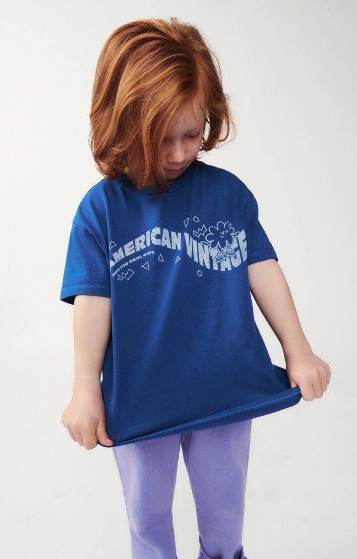 american vintage T-shirt enfant Fizvalley - BLEU ROI VINTAGE 12 Manches courtes Bleu - E24