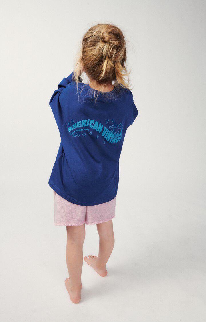 American Vintage T-shirt Enfant Fizvalley - BLEU ROI VINTAGE 33 Manches Longues Bleu - E24