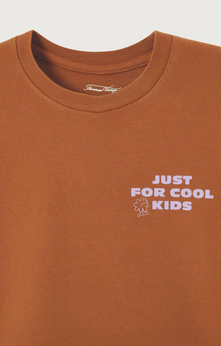 American Vintage T-Shirt Enfant Fizvalley - CEPES VINTAGE Manches Courtes Marron - H22B