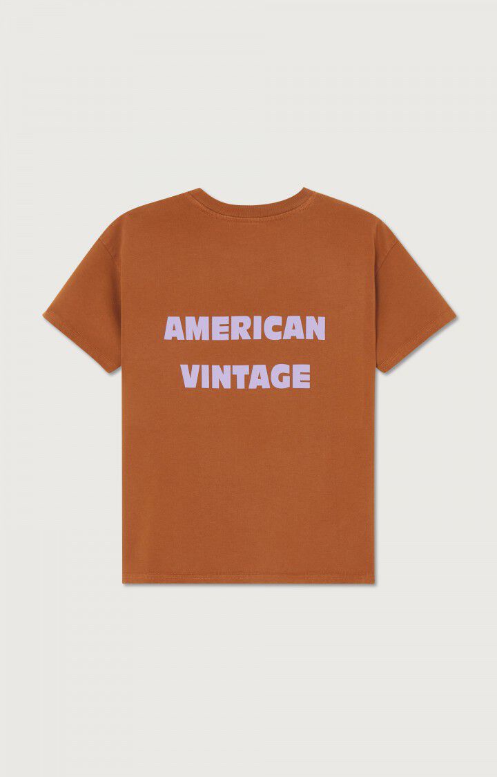 American Vintage T-Shirt Enfant Fizvalley - CEPES VINTAGE Manches Courtes Marron - H22B