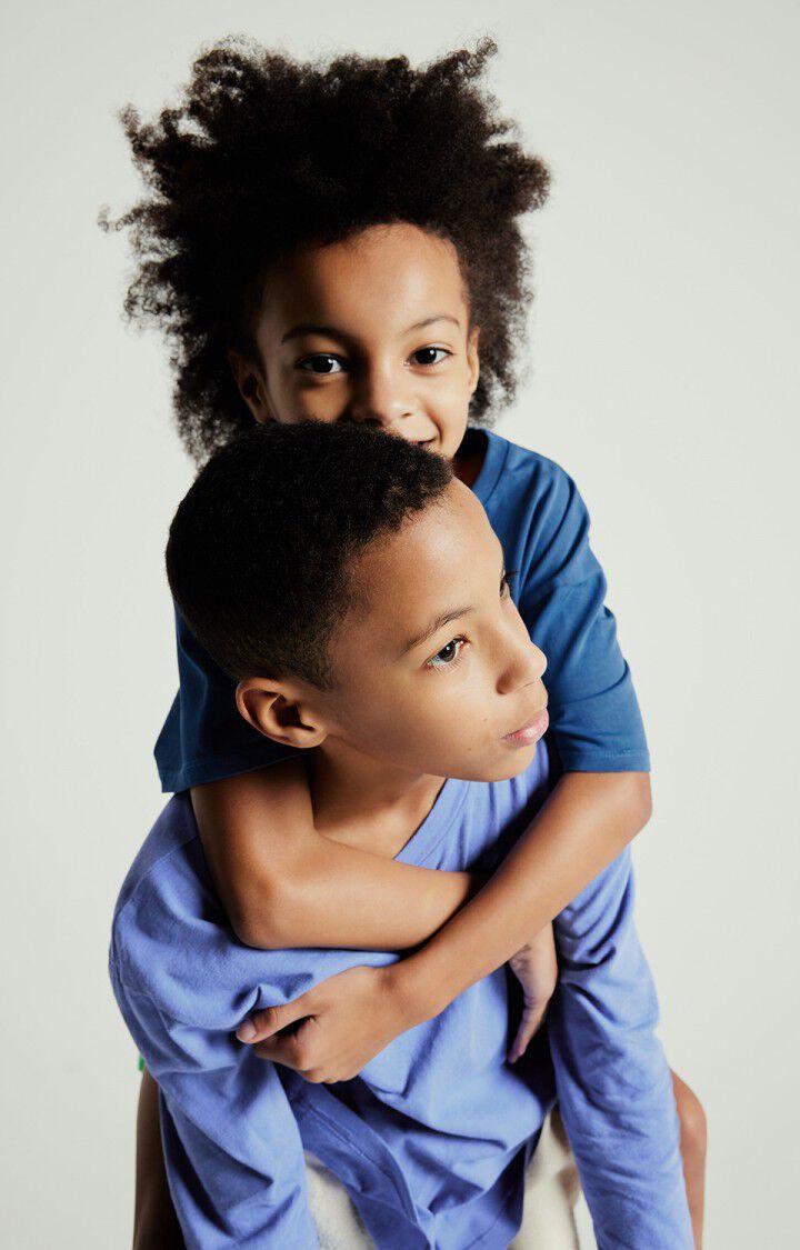 American Vintage T-shirt Enfant Fizvalley - COBALT VINTAGE 12 Manches Courtes Bleu - E25