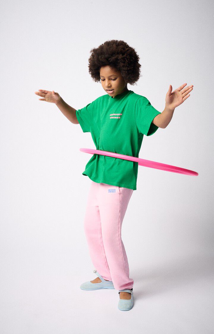 american vintage T-shirt enfant Fizvalley - CRESSON VINTAGE 12 Manches courtes Vert - E25