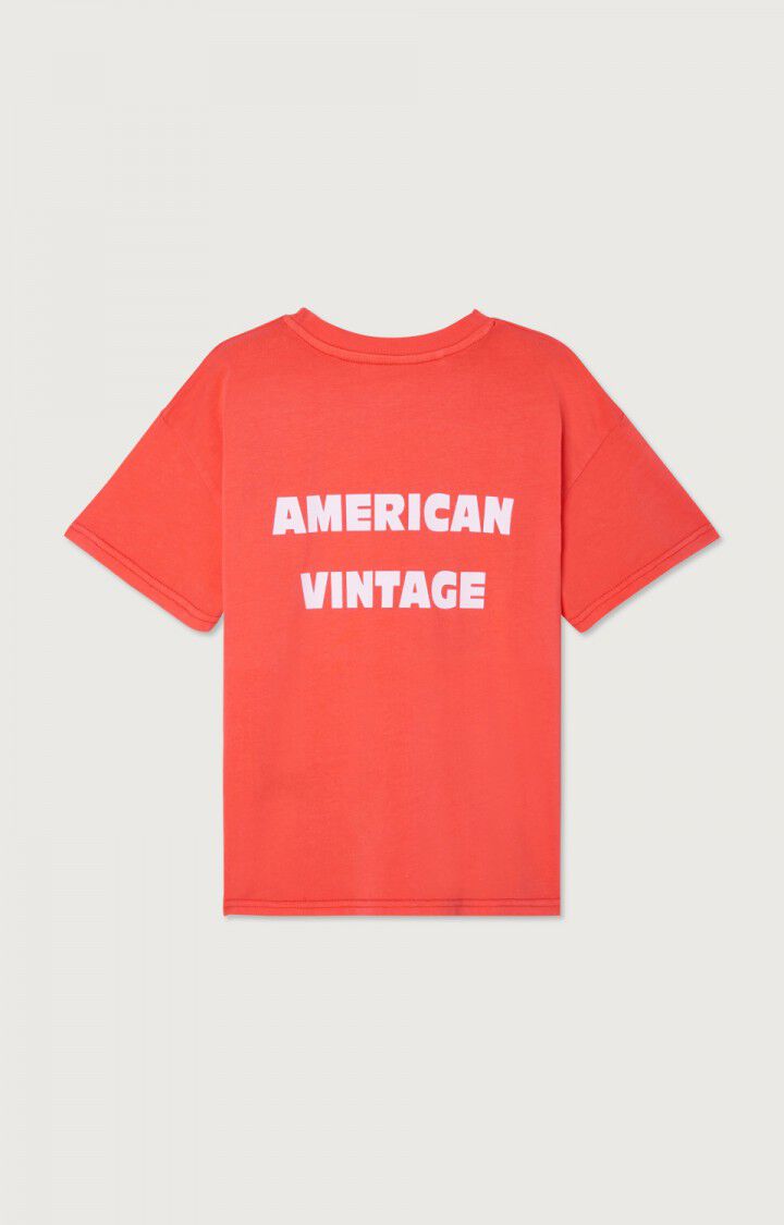American Vintage T-shirt Enfant Fizvalley - ECARLATE VINTAGE 12 Manches Courtes Rouge - E23