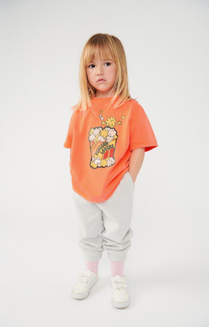 American Vintage T-shirt Enfant Fizvalley - FEU FLUO 12 Manches Courtes Orange - E25