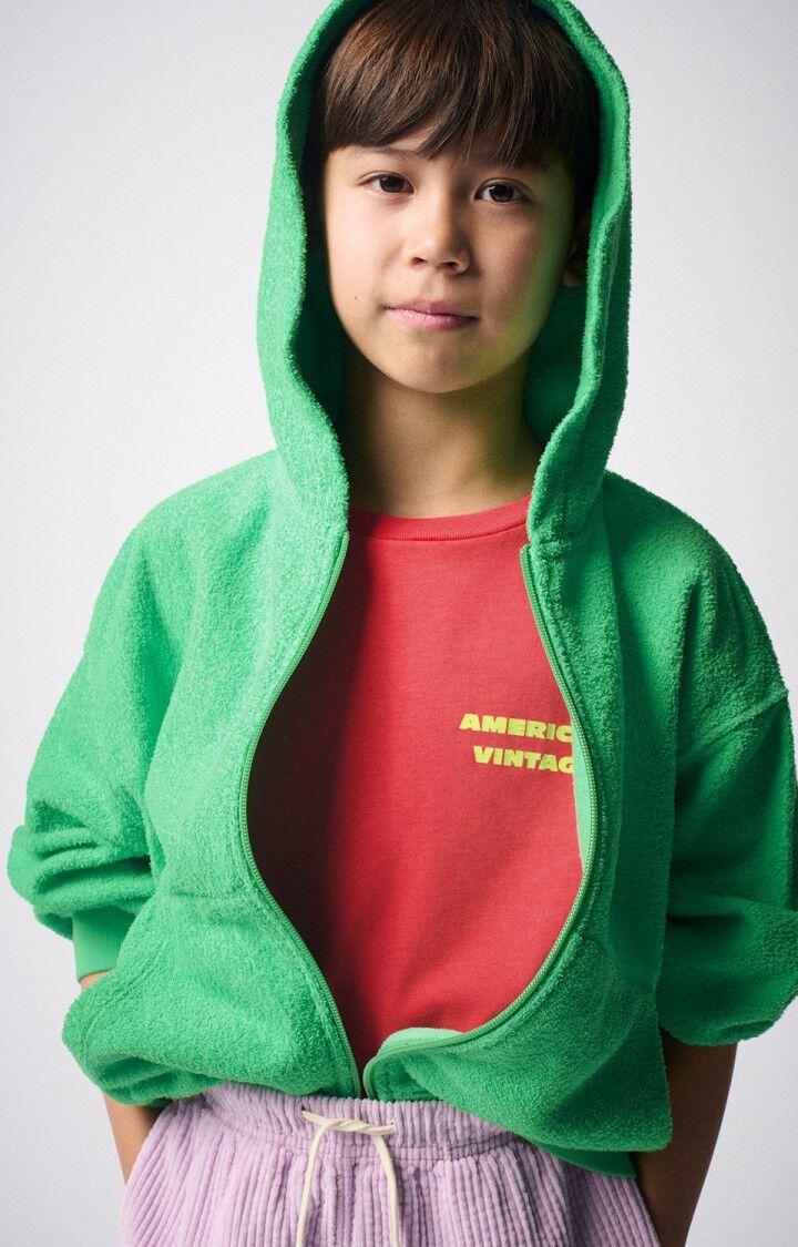 American Vintage T-shirt Enfant Fizvalley - FRAMBOISE VINTAGE 12 Manches Courtes Rouge - E25