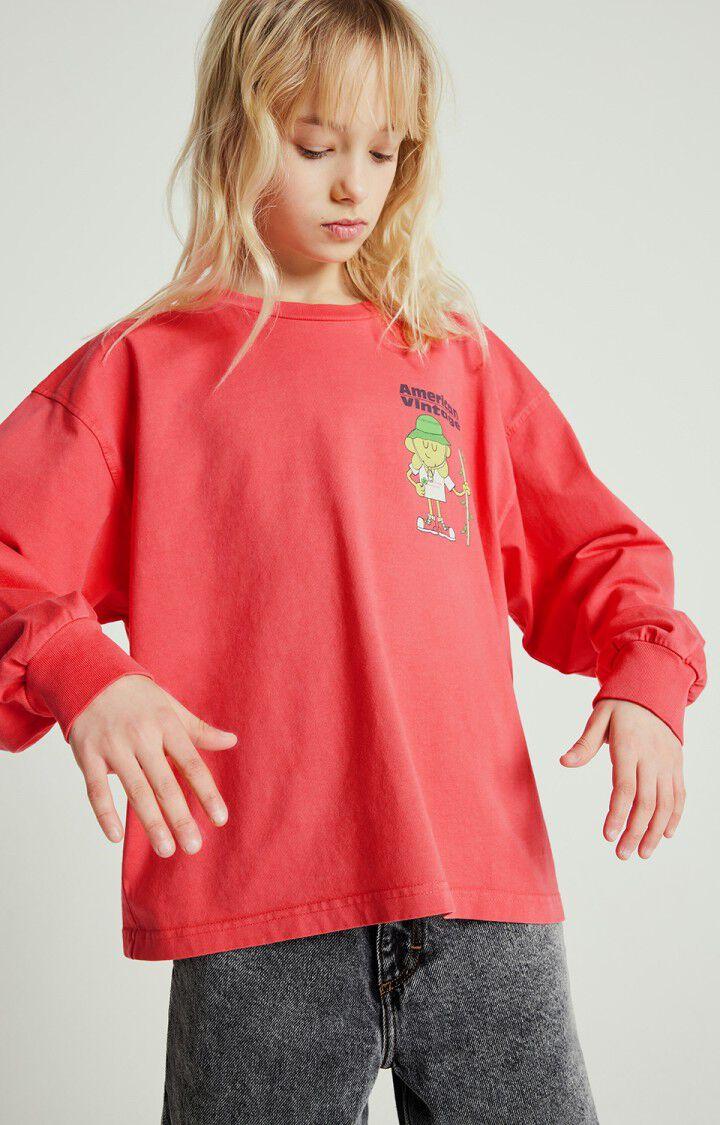american vintage T-shirt enfant Fizvalley - FRAMBOISE VINTAGE 33 Manches longues Rouge - E25