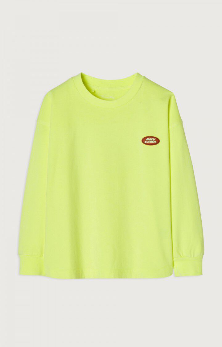 American Vintage T-shirt Enfant Fizvalley - JAUNE FLUO 33 Manches Longues Jaune - H23
