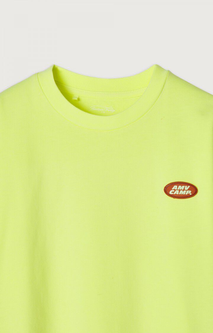 American Vintage T-shirt Enfant Fizvalley - JAUNE FLUO 33 Manches Longues Jaune - H23