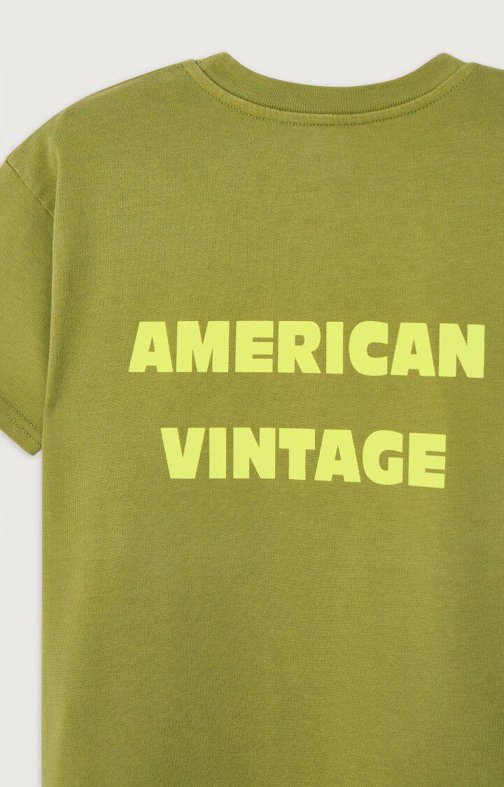 American Vintage T-Shirt Enfant Fizvalley - JUNGLE VINTAGE Manches Courtes Vert - H22B