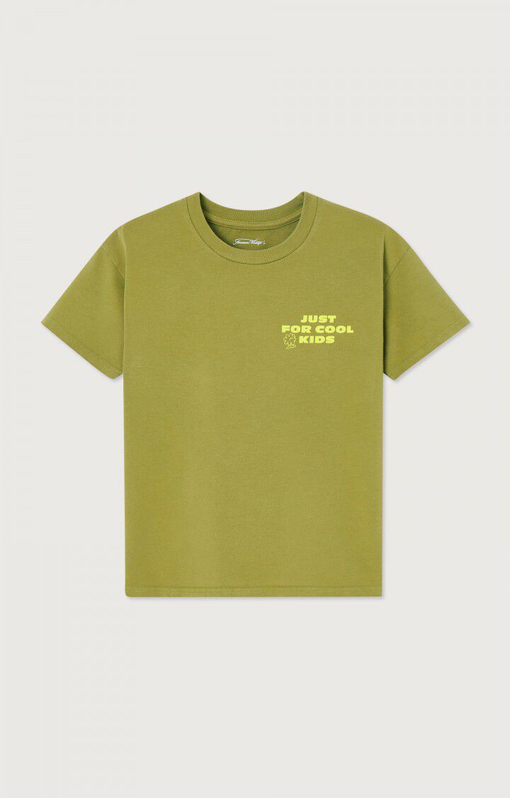 american vintage T-Shirt enfant Fizvalley - JUNGLE VINTAGE Manches courtes Vert - H22B