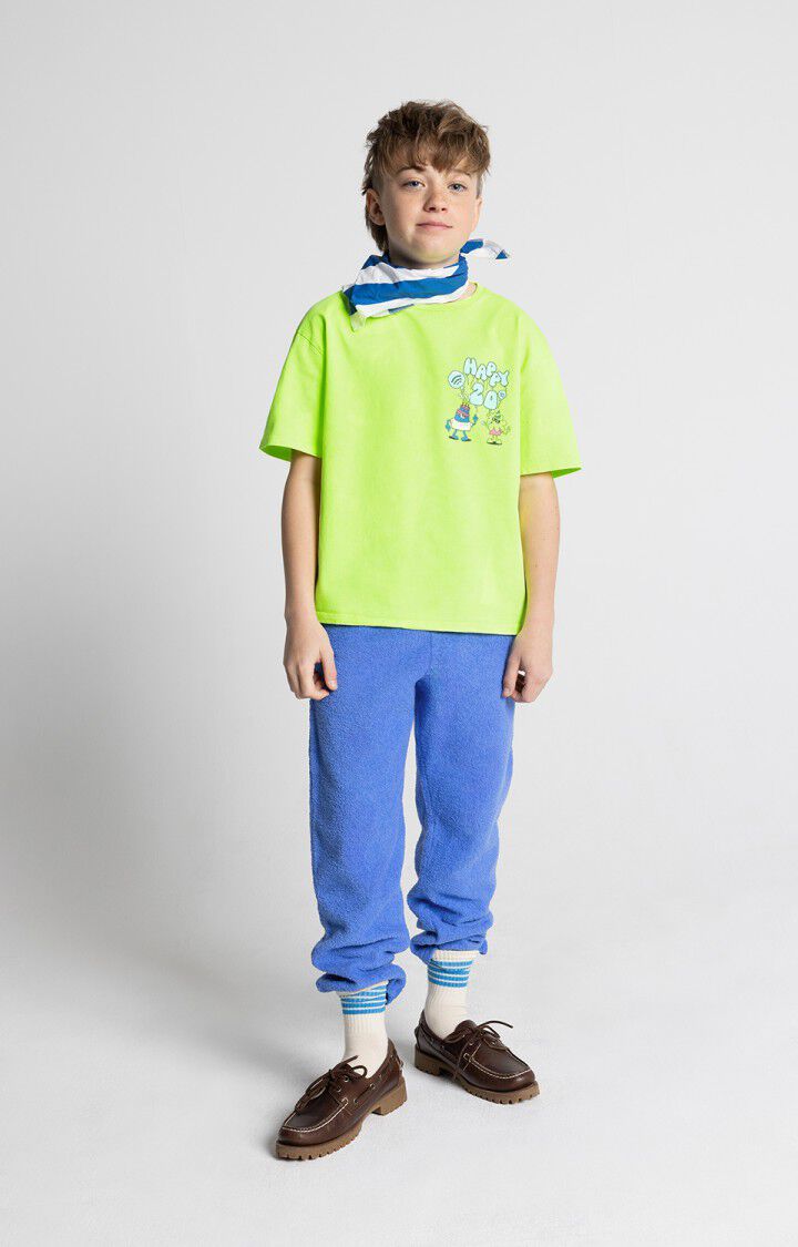 American Vintage T-shirt Enfant Fizvalley - MIMOSA FLUO 12 Manches Courtes Jaune - E25