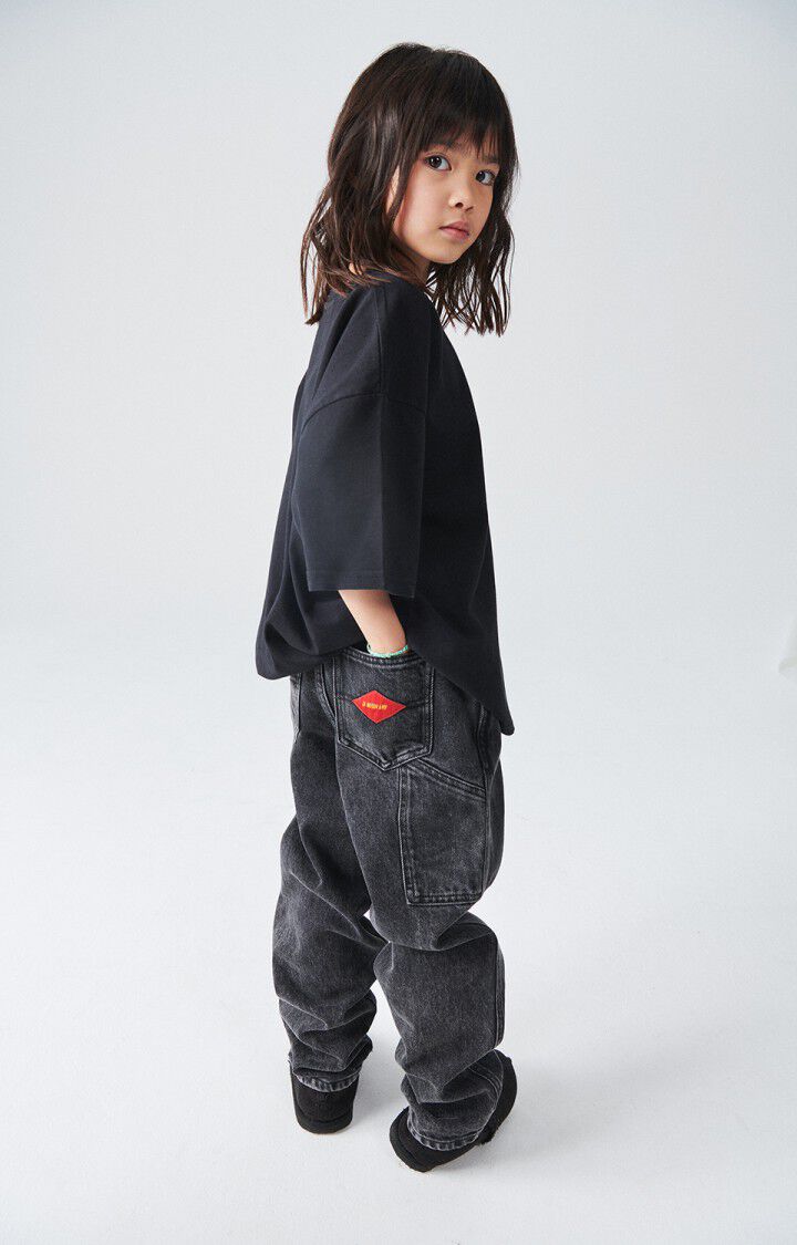 American Vintage T-shirt Enfant Fizvalley - NOIR 12 Manches Courtes Noir - E25