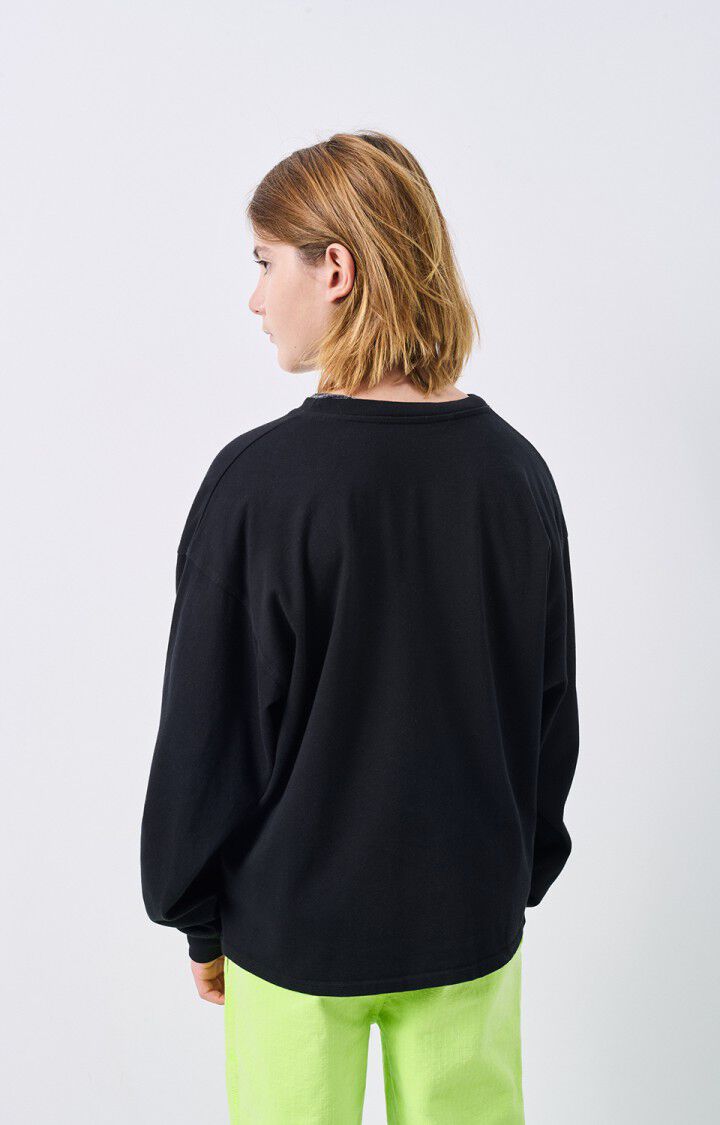 American Vintage T-shirt Enfant Fizvalley - NOIR 33 Manches Longues Noir - E25