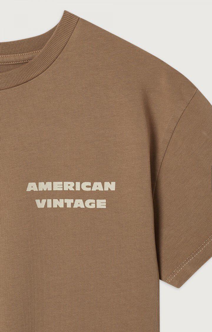 American Vintage T-shirt Enfant Fizvalley - NOISETTE VINTAGE 12 Manches Courtes Marron - E25