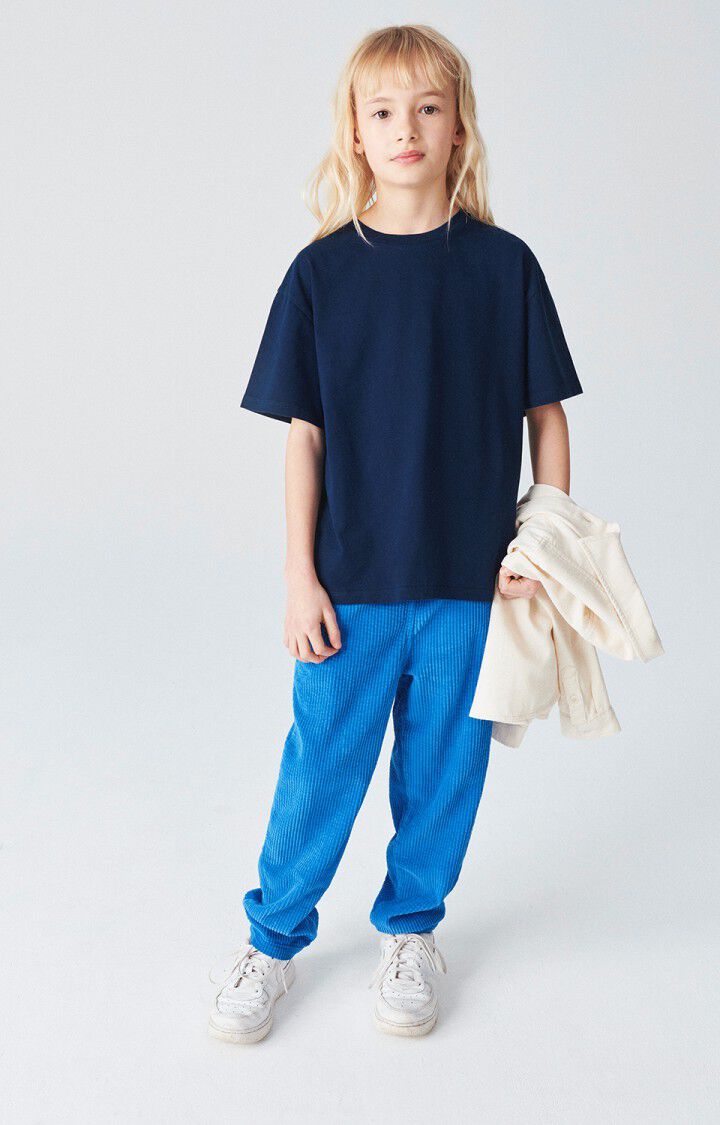 American Vintage T-shirt Enfant Fizvalley - OUTREMER VINTAGE 12 Manches Courtes Bleu - H24