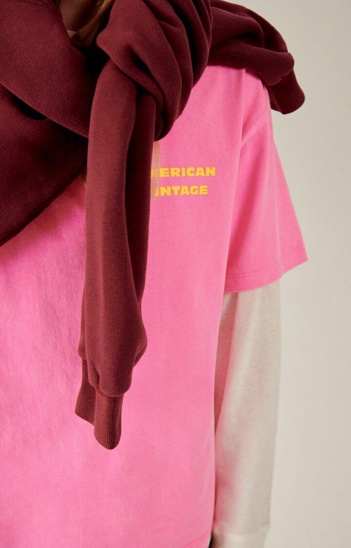 American Vintage T-shirt Enfant Fizvalley - ROSE FLUO 12 Manches Courtes Rose - E25