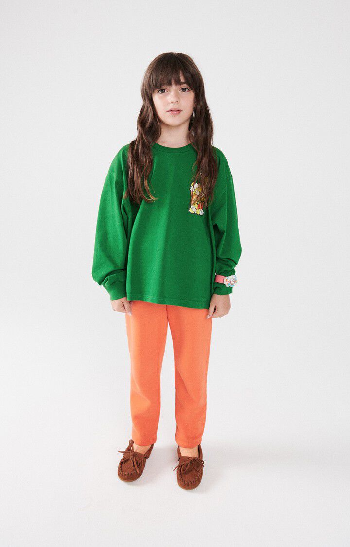 American Vintage T-shirt Enfant Fizvalley - VERDOYANT VINTAGE 33 Manches Longues Vert - H24