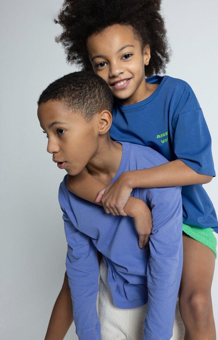 American Vintage T-shirt Enfant Gamipy - AZURITE VINTAGE 37 Manches Longues Bleu - E25