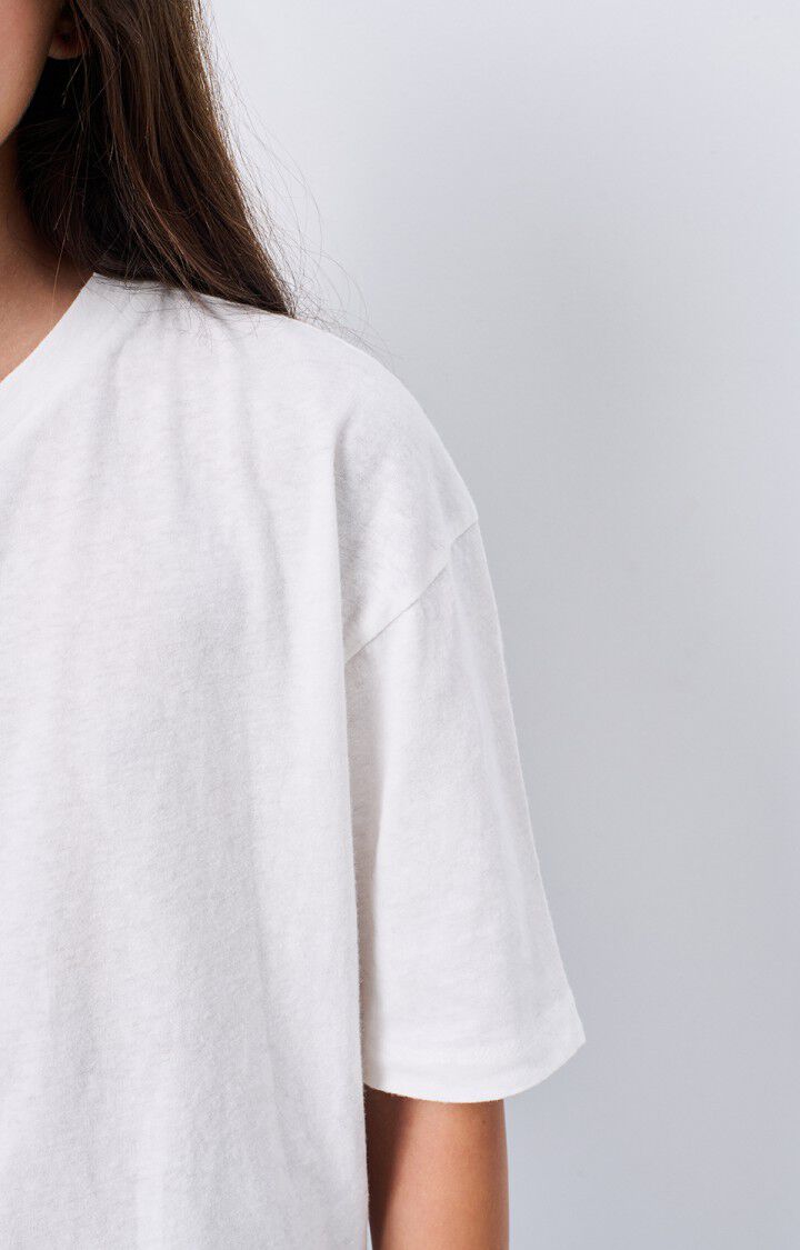 American Vintage T-shirt Enfant Gamipy - BLANC 11 Manches Courtes Blanc - E25