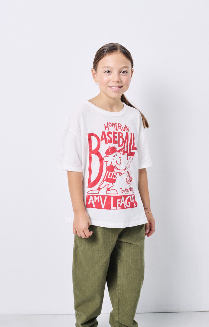American Vintage T-shirt Enfant Gamipy - BLANC 11 Manches Courtes Blanc - H24