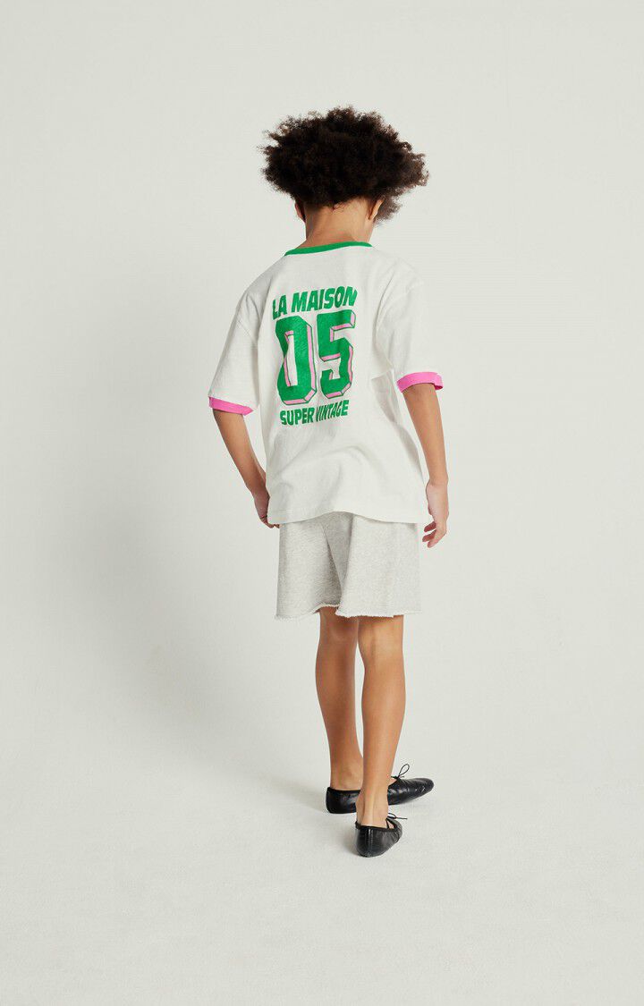 American Vintage T-shirt Enfant Gamipy - BLANC 14 Manches Courtes Blanc - E25