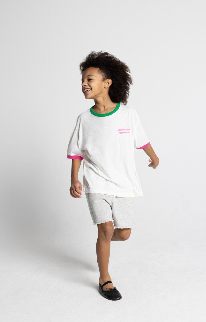 American Vintage T-shirt Enfant Gamipy - BLANC 14 Manches Courtes Blanc - E25