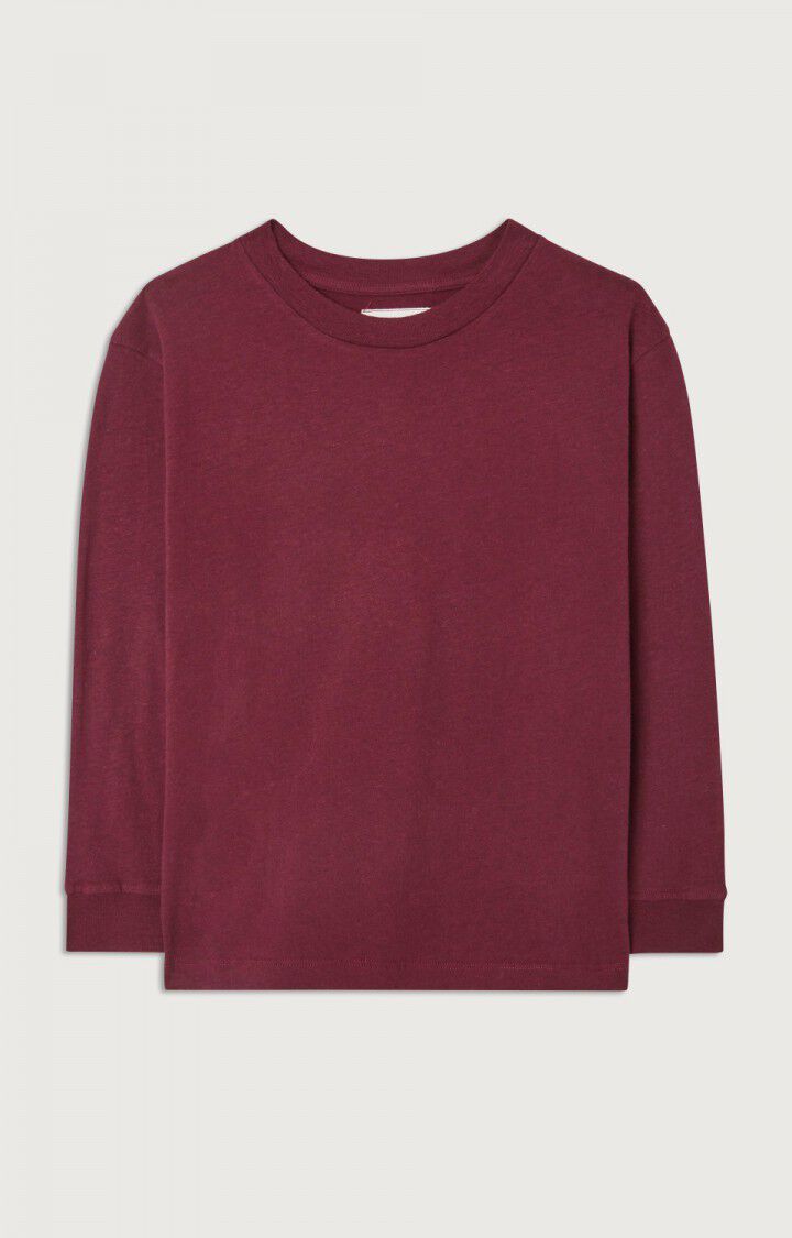 american vintage T-shirt enfant Gamipy - BORDEAUX 37 Manches longues Rouge - H23B