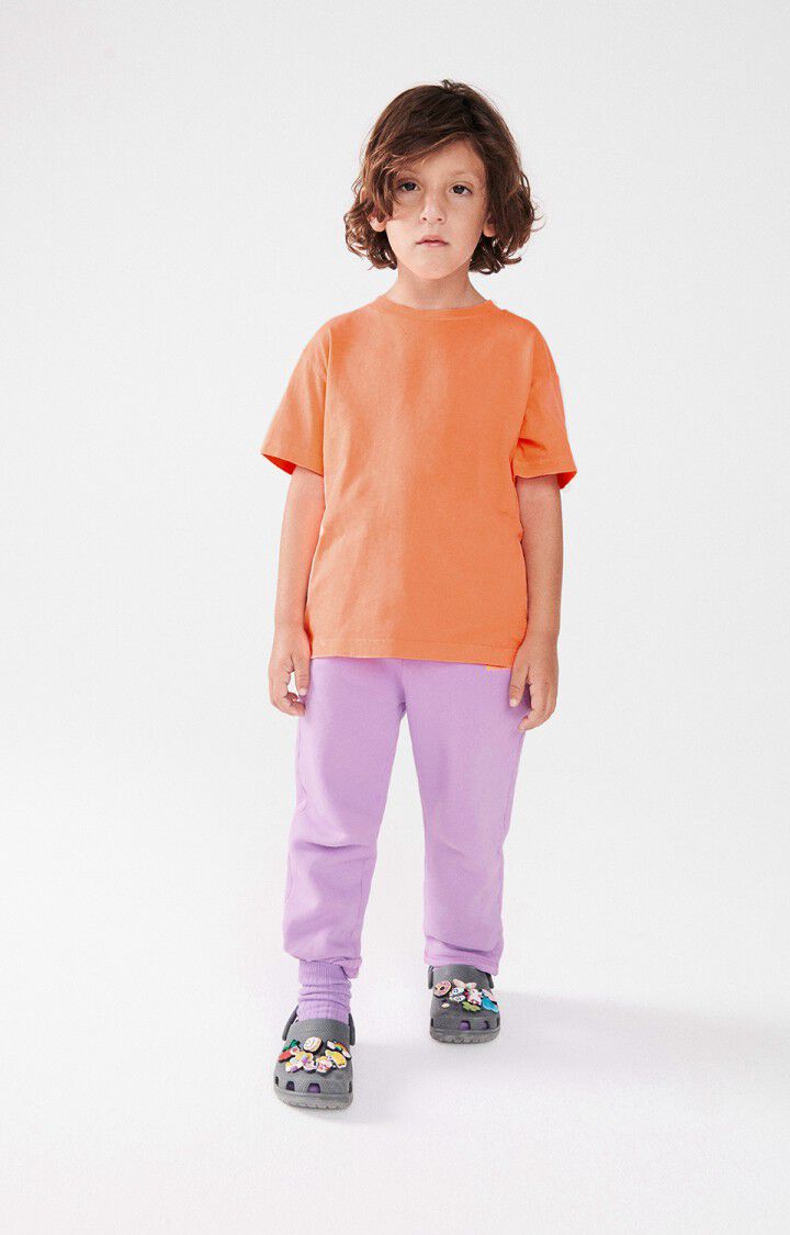 American Vintage T-shirt Enfant Gamipy - FEU FLUO 13 Manches Courtes Orange - H24