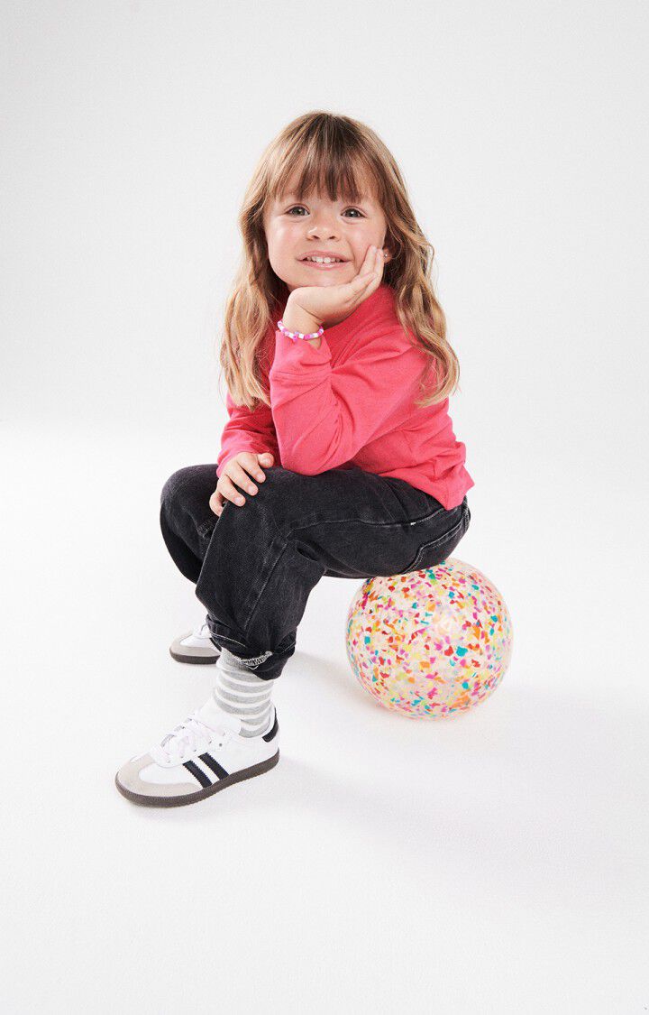 American Vintage T-shirt Enfant Gamipy - HORTENSIA FLUO 37 Manches Longues Rose - E25