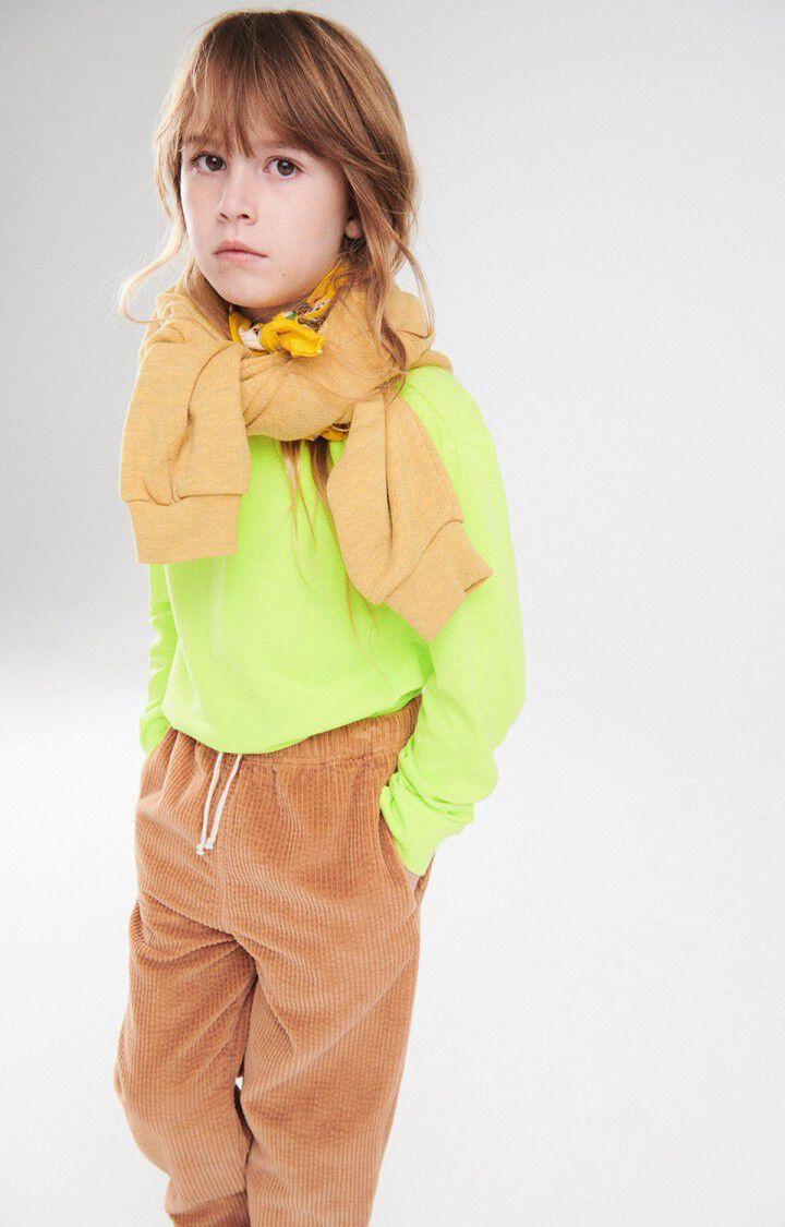 American Vintage T-shirt Enfant Gamipy - JAUNE FLUO 37 Manches Longues Jaune - H24