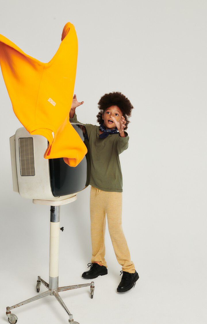 American Vintage T-shirt Enfant Gamipy - KAKI VINTAGE 37 Manches Longues Vert - E25