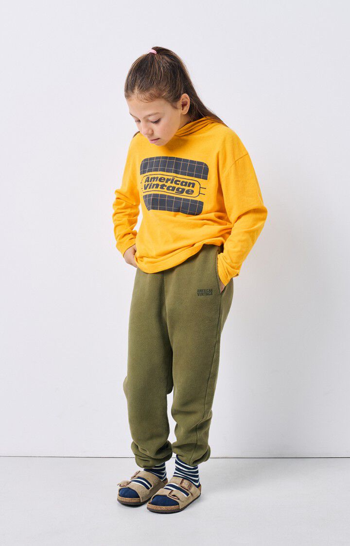 American Vintage T-shirt Enfant Gamipy - MANGUE 34 Manches Longues Jaune - H24
