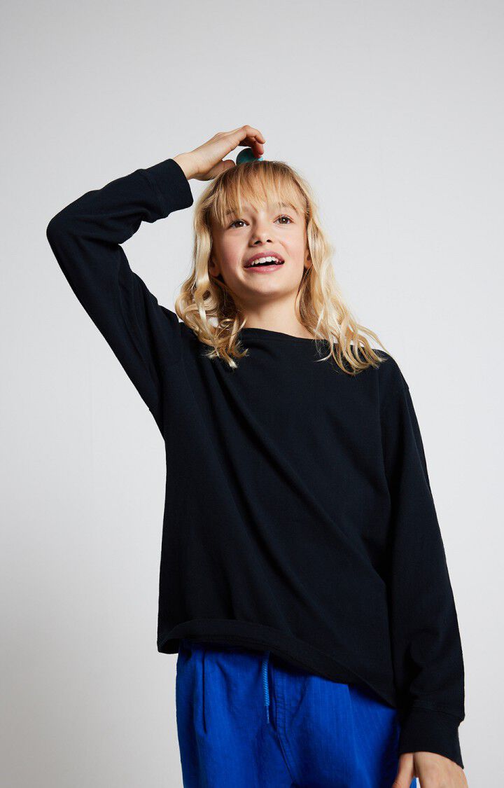 american vintage T-shirt enfant Gamipy - NOIR 37 Manches longues Noir - E25