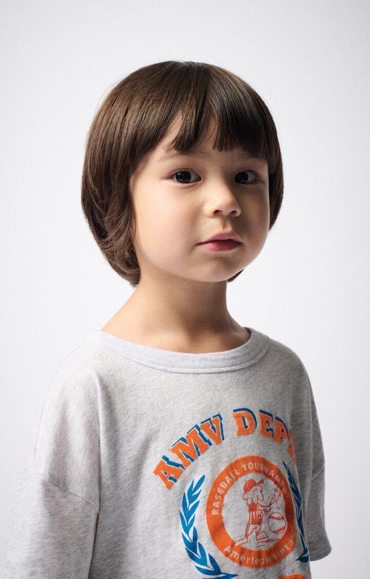 American Vintage T-shirt Enfant Gamipy - POLAIRE CHINE 11 Manches Courtes Gris - E25