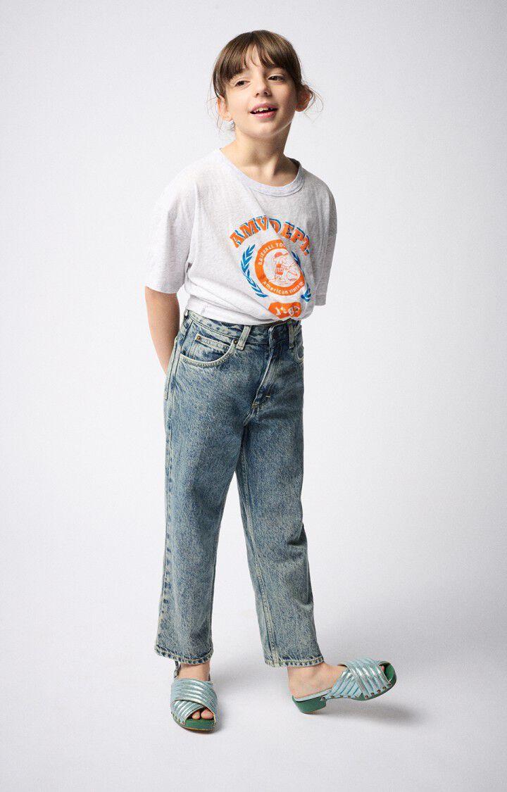 American Vintage T-shirt Enfant Gamipy - POLAIRE CHINE 11 Manches Courtes Gris - E25