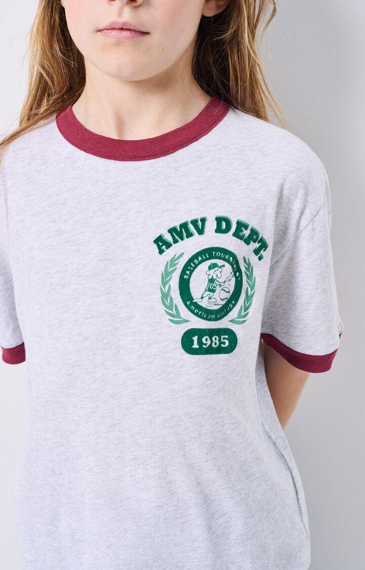 American Vintage T-shirt Enfant Gamipy - POLAIRE CHINE 14 Manches Courtes Gris - E25