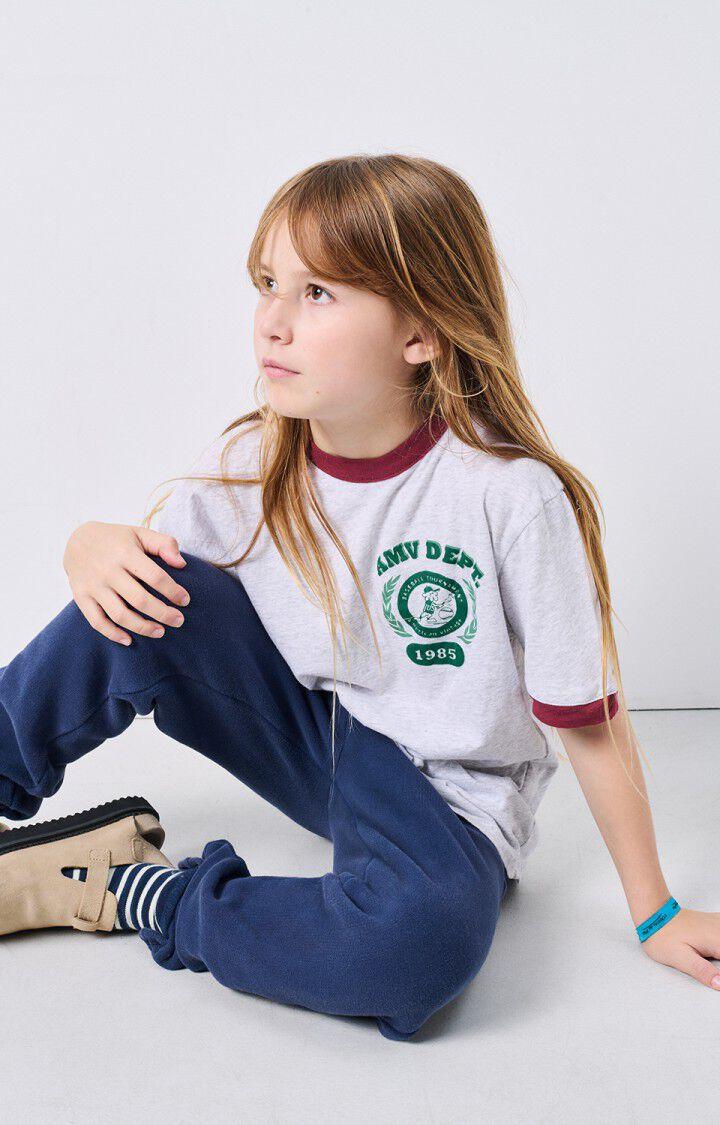 American Vintage T-shirt Enfant Gamipy - POLAIRE CHINE 14 Manches Courtes Gris - E25