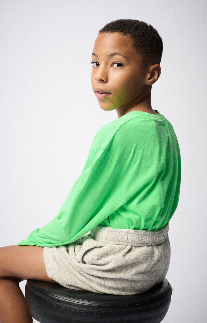 American Vintage T-shirt Enfant Gamipy - VERT FLUO 37 Manches Longues Vert - E25