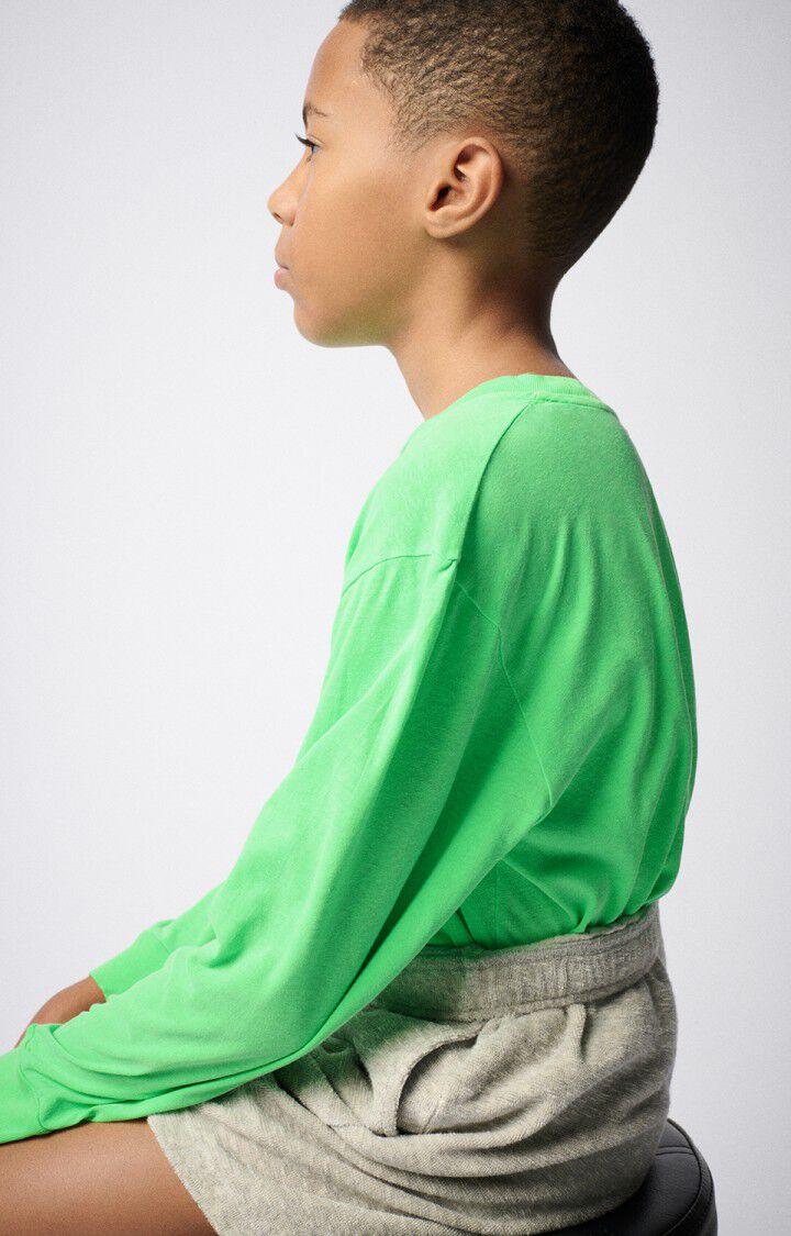 American Vintage T-shirt Enfant Gamipy - VERT FLUO 37 Manches Longues Vert - E25