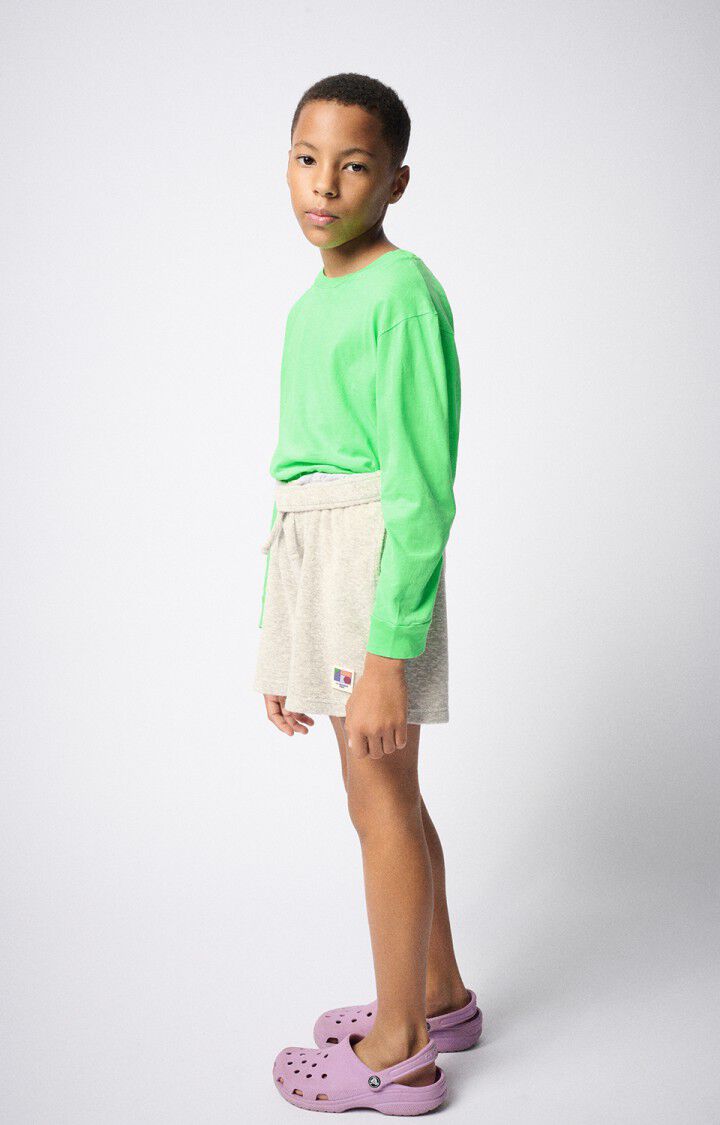 american vintage T-shirt enfant Gamipy - VERT FLUO 37 Manches longues Vert - E25