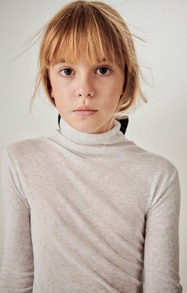 American Vintage T-shirt Enfant Massachusetts - GRIS CHINE 44 Manches Longues Gris - H23